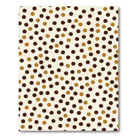 Brown Gold Polka Dot Scatter Rug