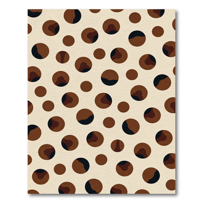 Brown Polka Dot Contemporary Pattern Rug
