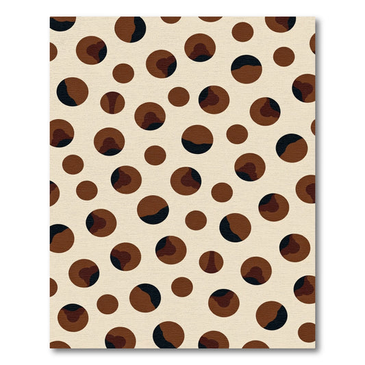 Brown Polka Dot Contemporary Pattern Rug
