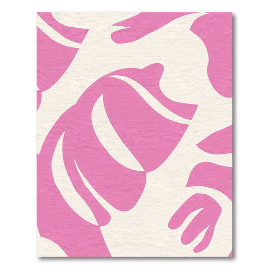 Pink Coral Abstract Curve Rug