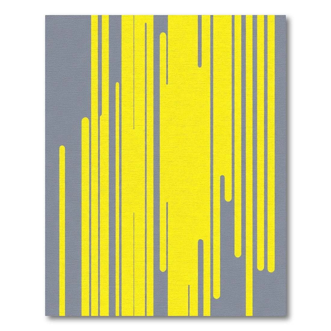 Abstract Yellow Gray Vertical Strokes Rug