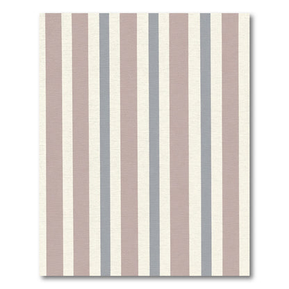 Soft Mauve Blue Cream Striped Stripes Rug