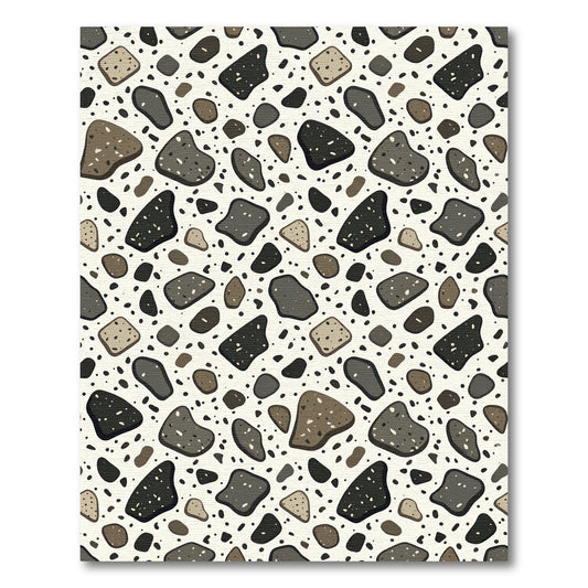 Minimalist Neutral Speckled Stone Rug