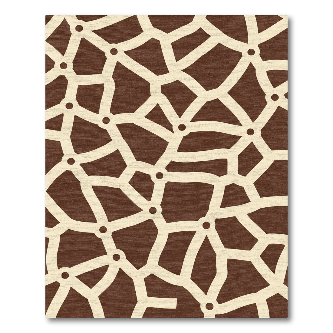 Brown beige irregular network art Rug