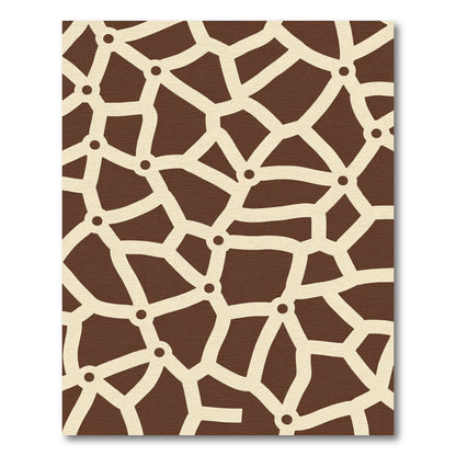 Brown beige irregular network art Rug