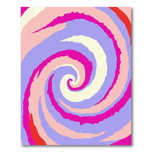 Pastel Spiral Swirl Abstraction Rug
