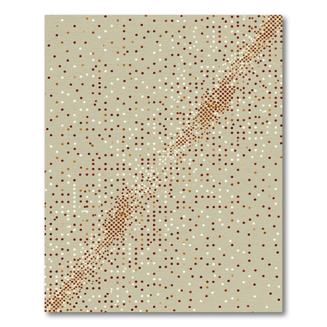 Earthy Terracotta Dot Gradient Diagonal Rug