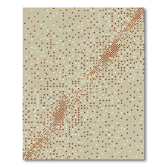 Earthy Terracotta Dot Gradient Diagonal Rug