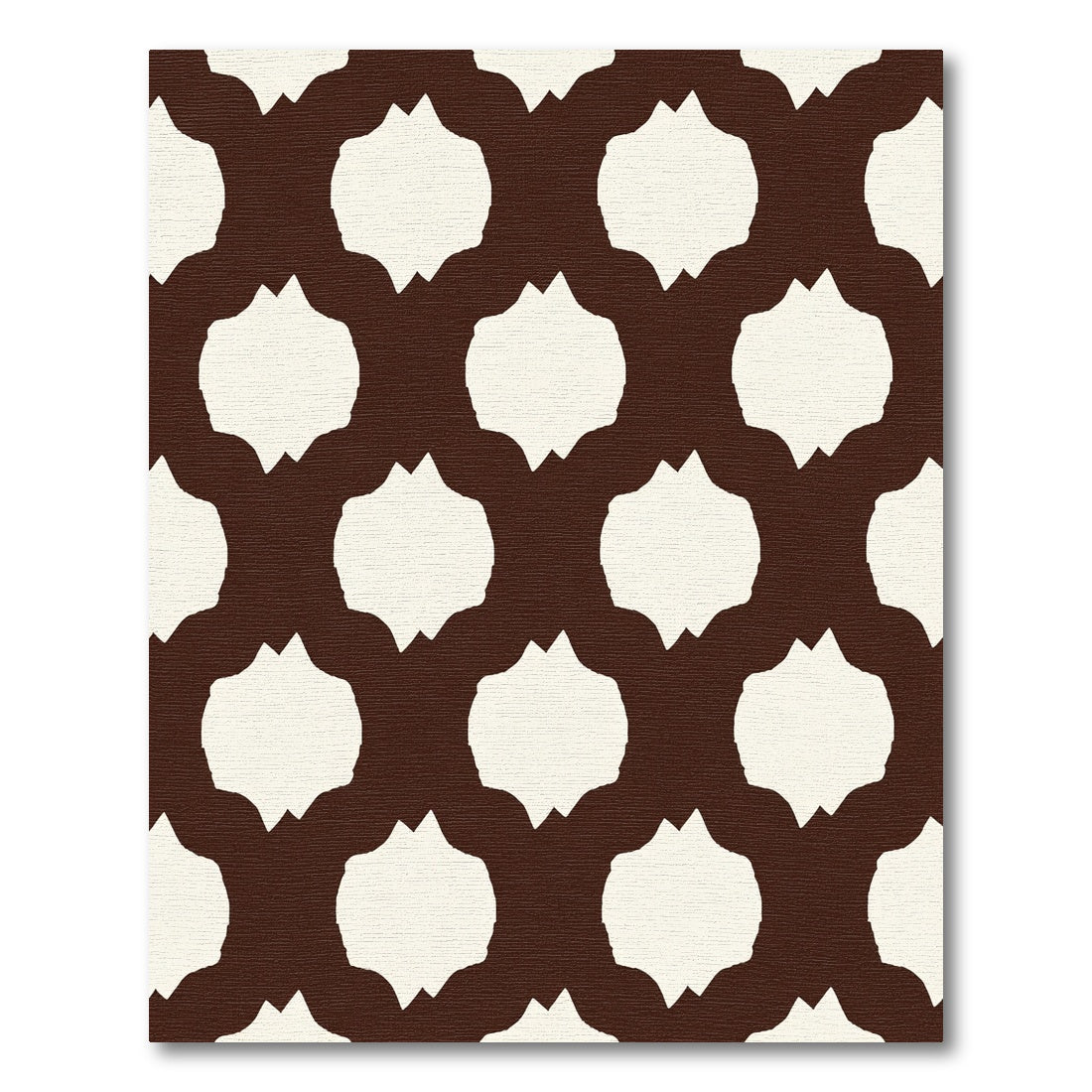 Chic Brown Quatrefoil Repeating Pattern Rug