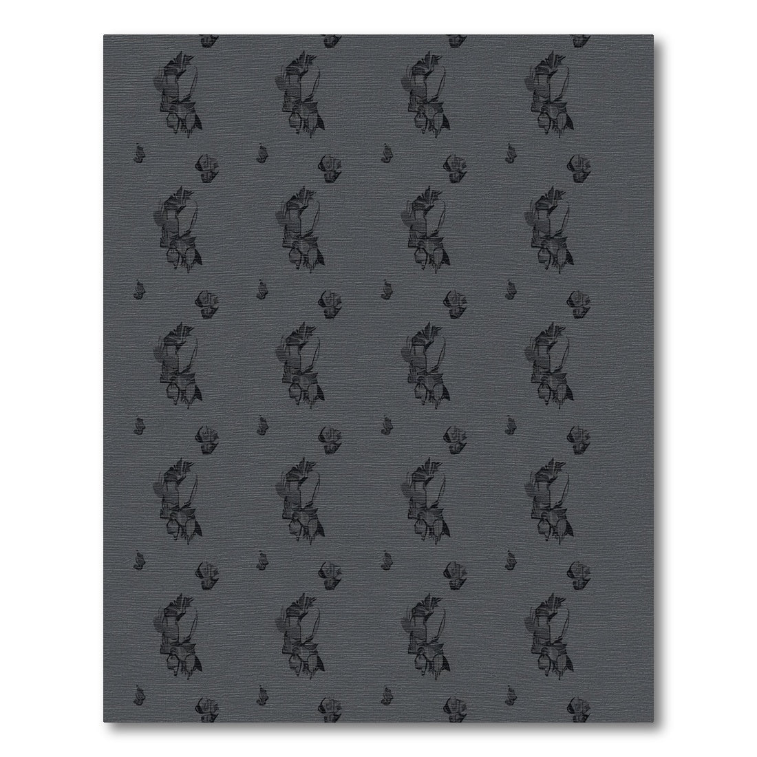 Dark Gray Cubist Still Life Rug