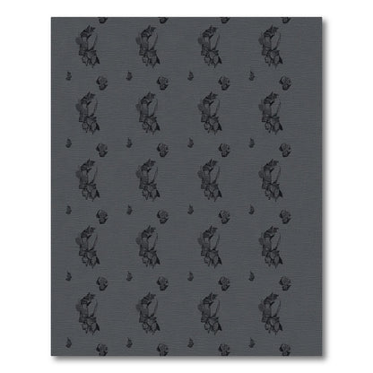 Dark Gray Cubist Still Life Rug