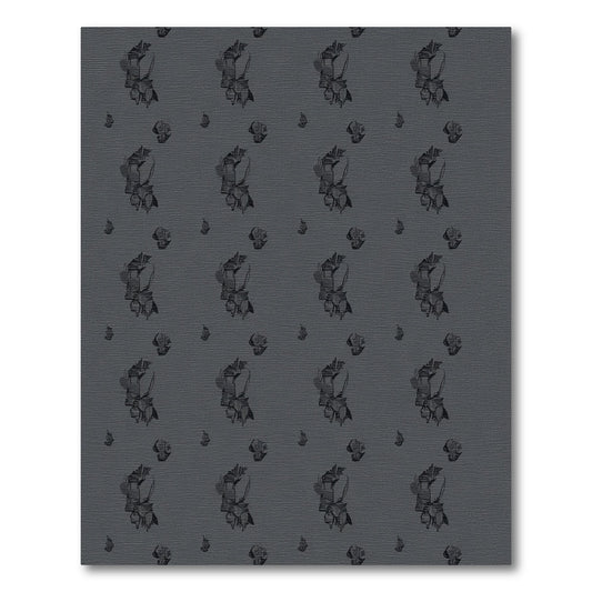 Dark Gray Cubist Still Life Rug