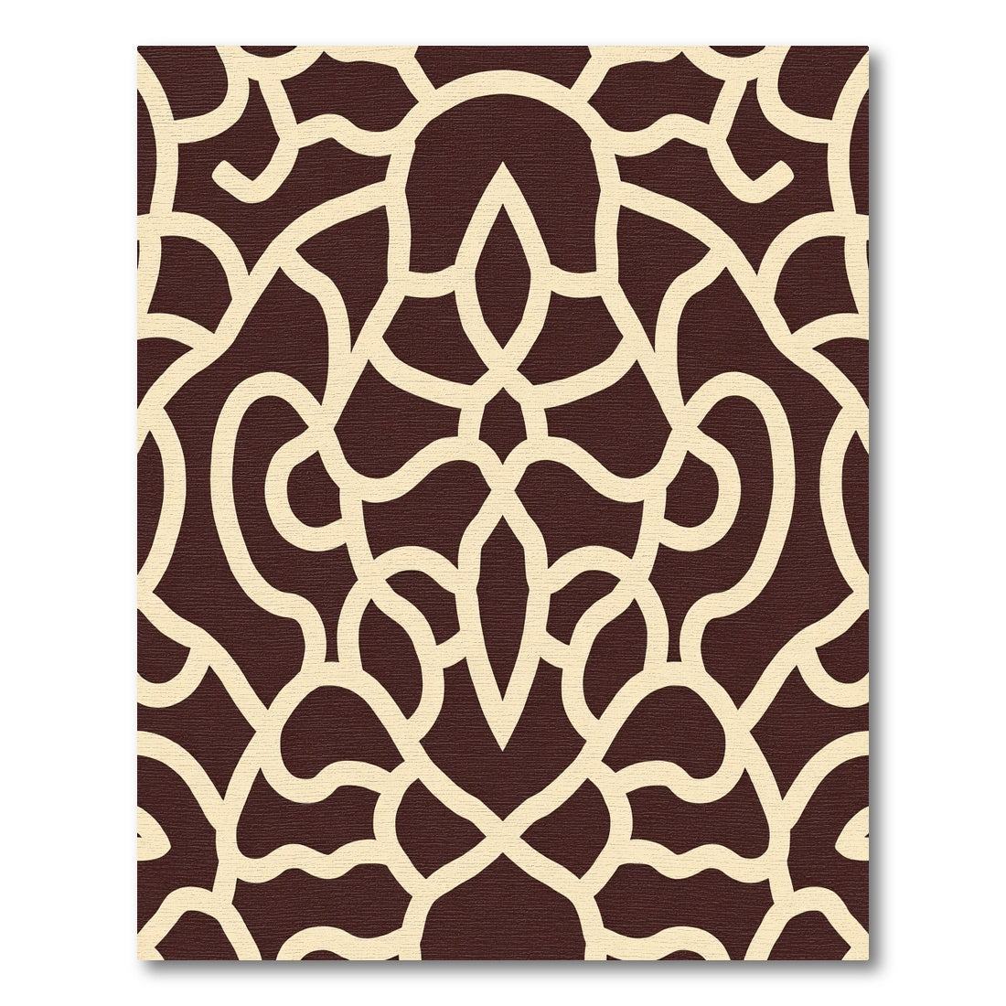 Crimson Cream Intertwined Medallion Rug