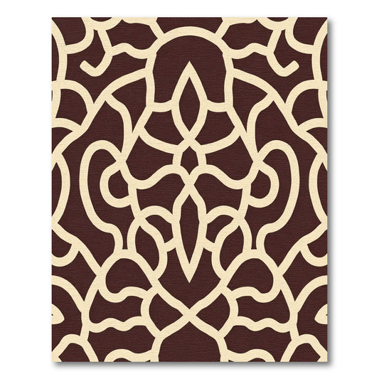 Crimson Cream Intertwined Medallion Rug