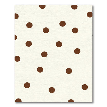 Classic Brown Polka Dot Rug