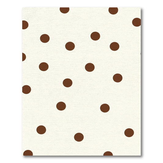 Classic Brown Polka Dot Rug