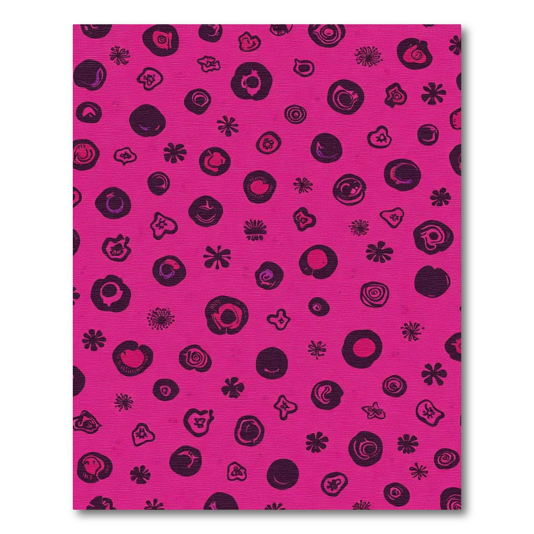 Pink Abstract Organic Cell Collection Rug