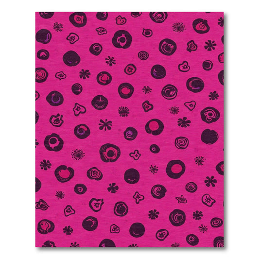 Pink Abstract Organic Cell Collection Rug