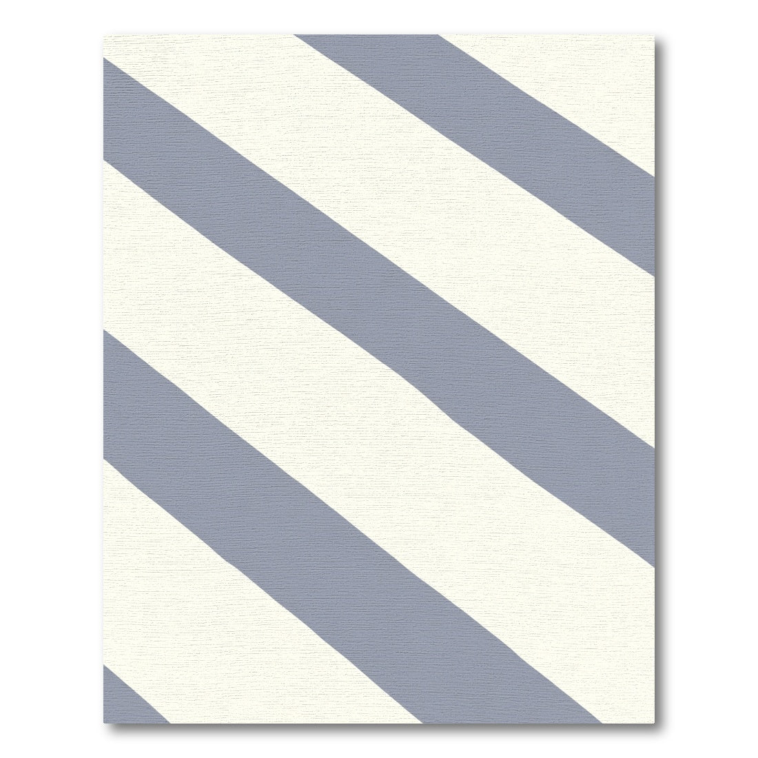 Classic Blue Cream Diagonal Stripe Rug