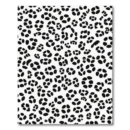 Black white polka dot scatter Rug