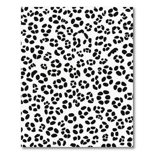 Black white polka dot scatter Rug