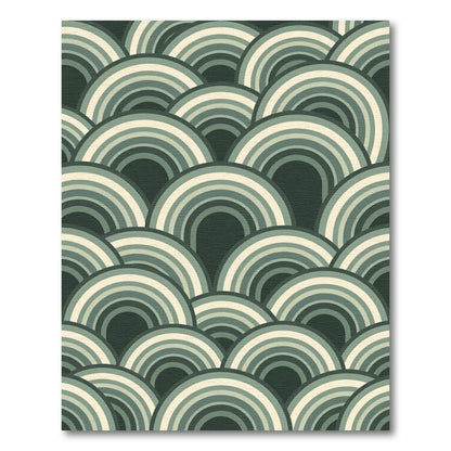 Arco Iris Green Arc Pattern Rug
