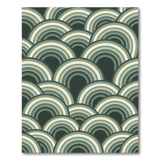 Arco Iris Green Arc Pattern Rug