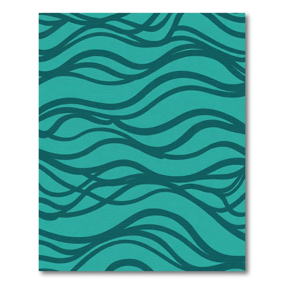 Teal Deep Blue Wavy Lines Rug
