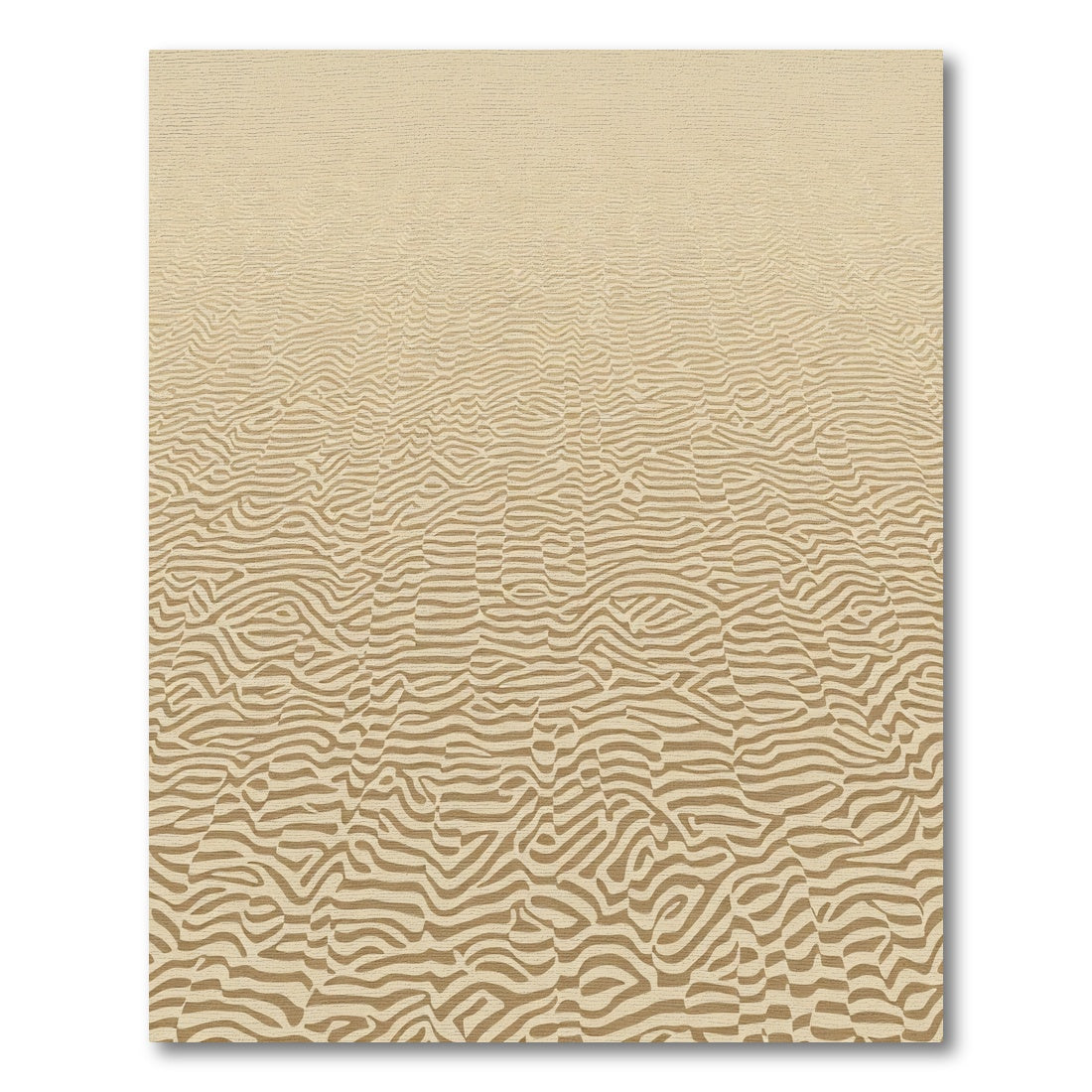 Earthy Tan Abstract Dune Lines Rug