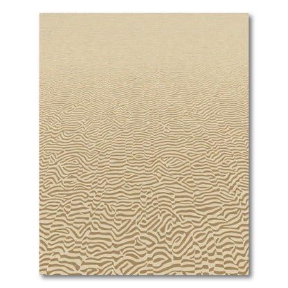 Earthy Tan Abstract Dune Lines Rug