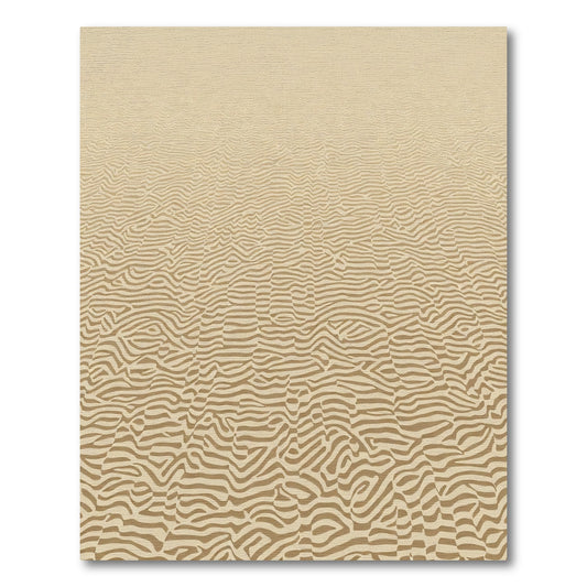 Earthy Tan Abstract Dune Lines Rug