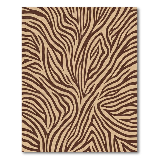 Brave Brown Animalistic Stripes Rug