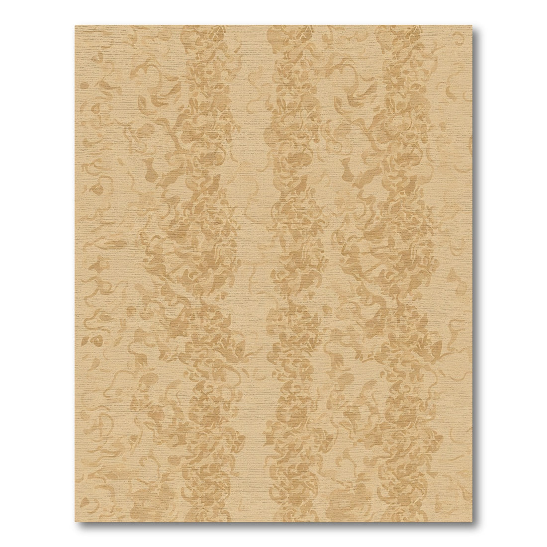 Earthy Tan Abstract Tassel Rug