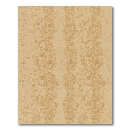 Earthy Tan Abstract Tassel Rug