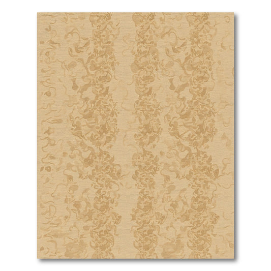 Earthy Tan Abstract Tassel Rug