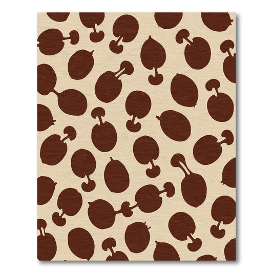 Brown Organic Shapes Textured Rug