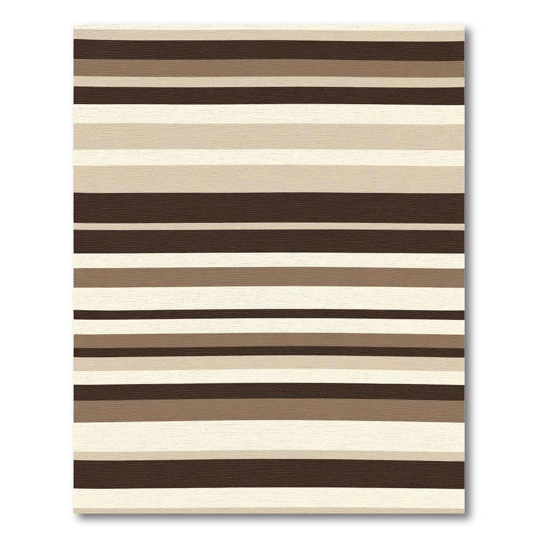Neutral Tones Continuous Horizontal Bands Rug