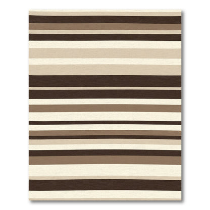 Neutral Tones Continuous Horizontal Bands Rug