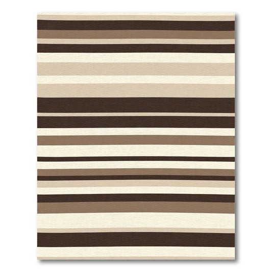 Neutral Tones Continuous Horizontal Bands Rug
