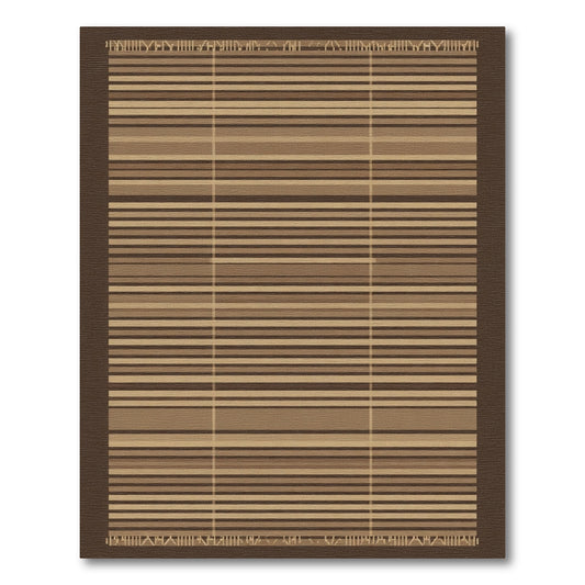 Neutral Tones Geometric Linear Rug