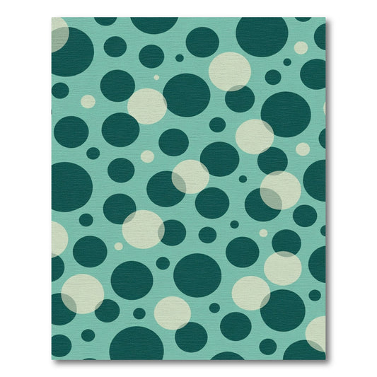 Teal Serene Circles Composition Rug