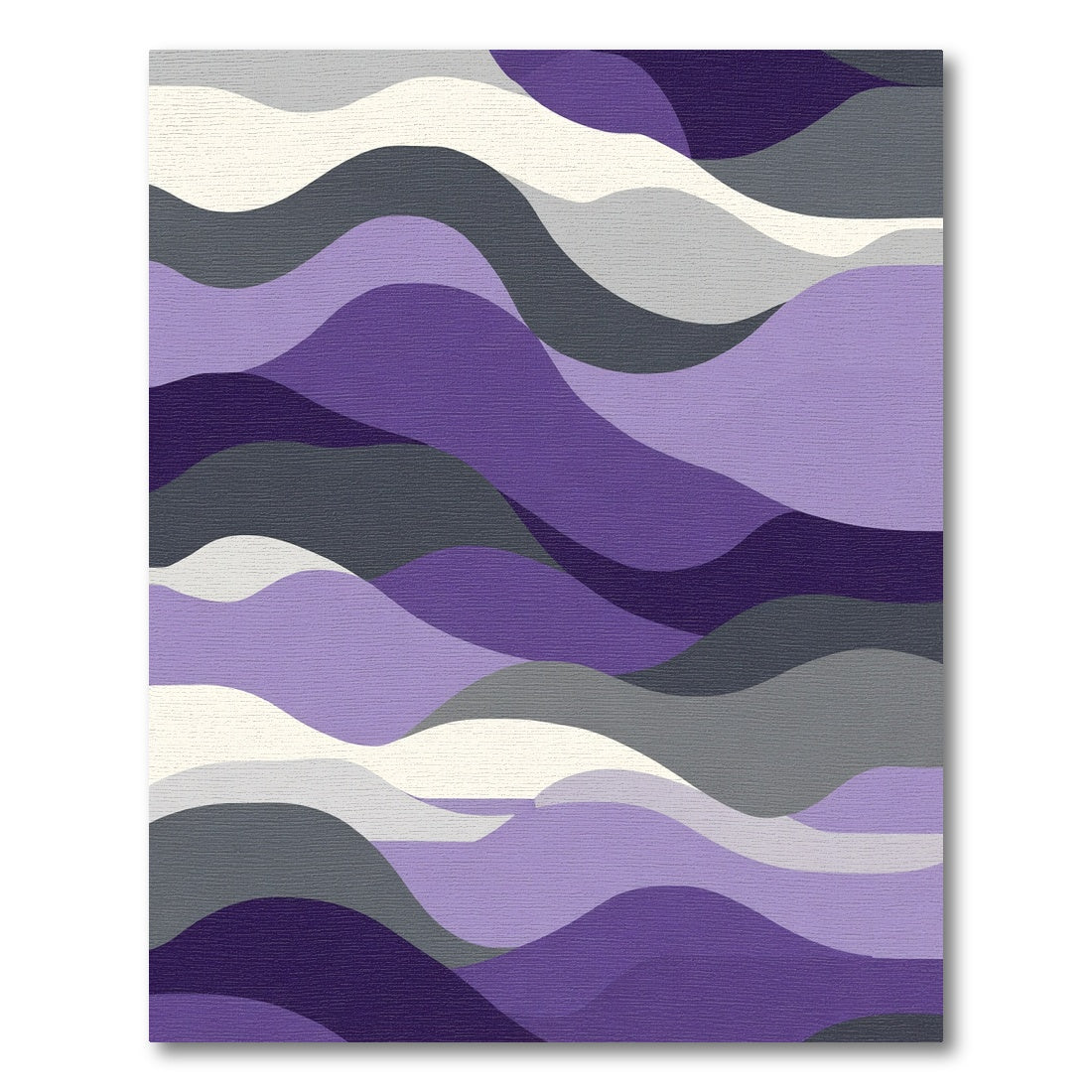 Purple Amethyst Abstract Wave Rug