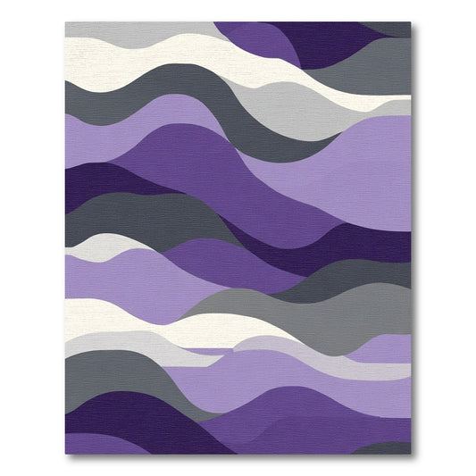Purple Amethyst Abstract Wave Rug