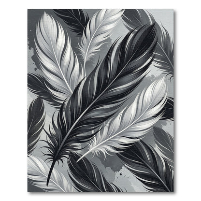 Monochromatic Feather Cluster Composition Rug