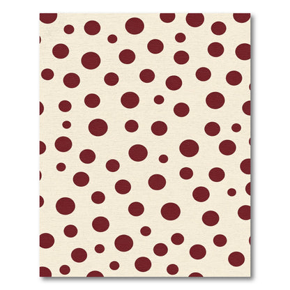 Rich Burgundy Dot Scatter Rug