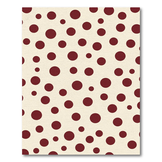 Rich Burgundy Dot Scatter Rug