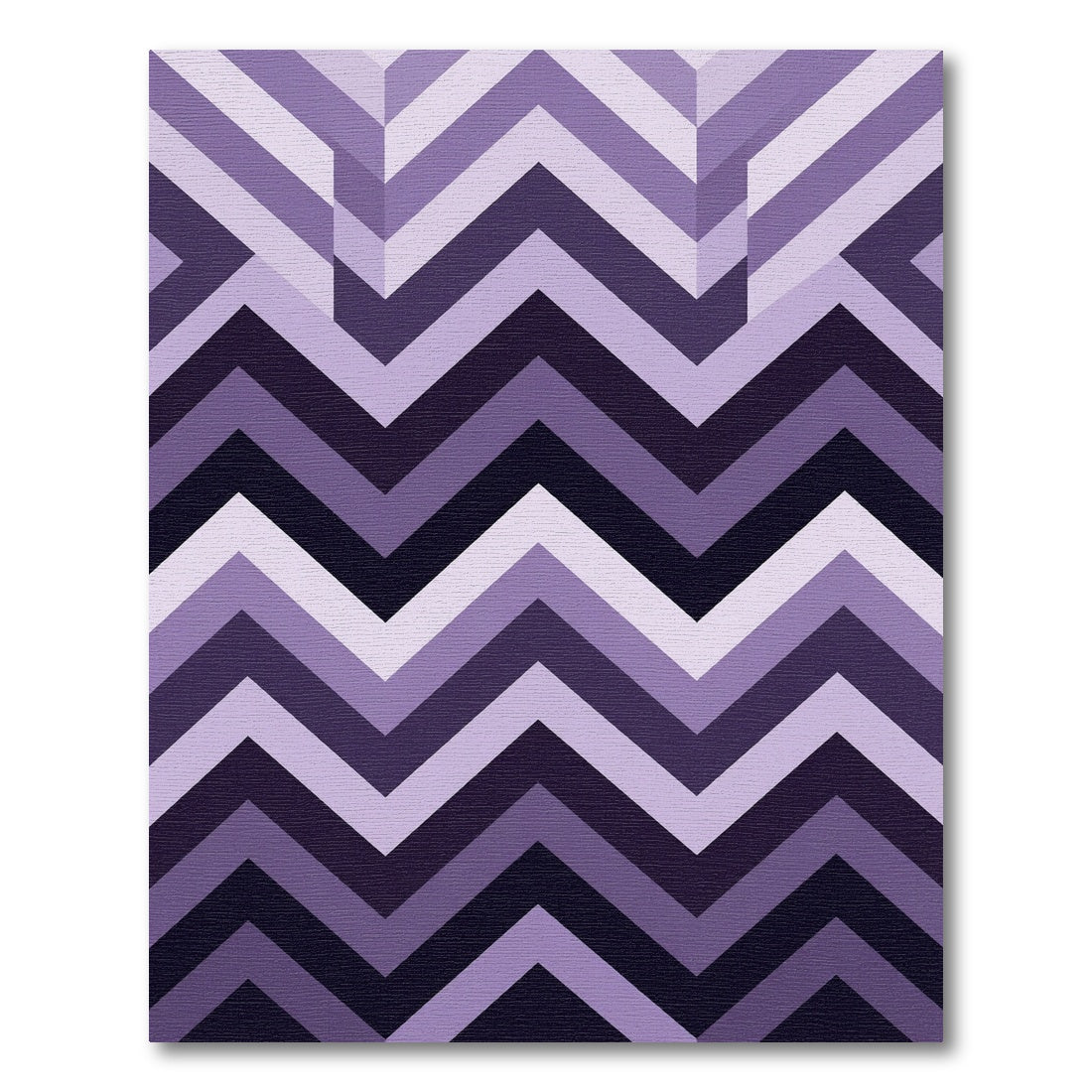 Purple Chevron Gradient Pattern Rug