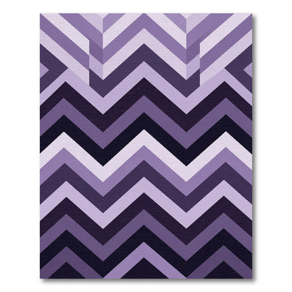 Purple Chevron Gradient Pattern Rug