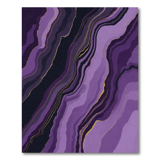 Purple Agate Swirl with Gold Accent Rug
