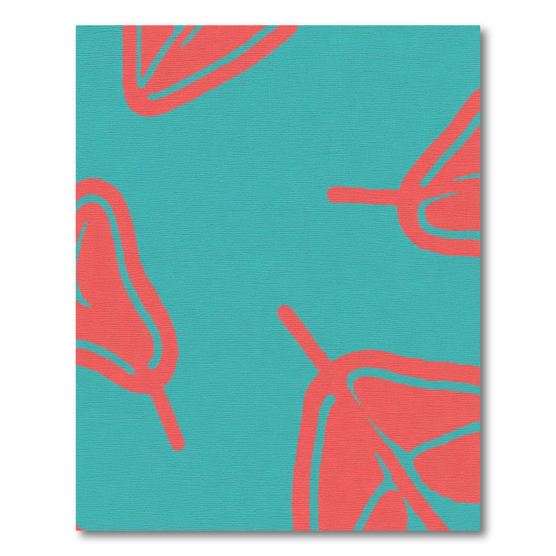 Coral Petal Teal Scatter Rug